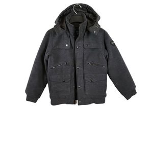 Coogi hooded boys Heavyweight Bomber Coat Quilted Lining Dark gray size M 10/12